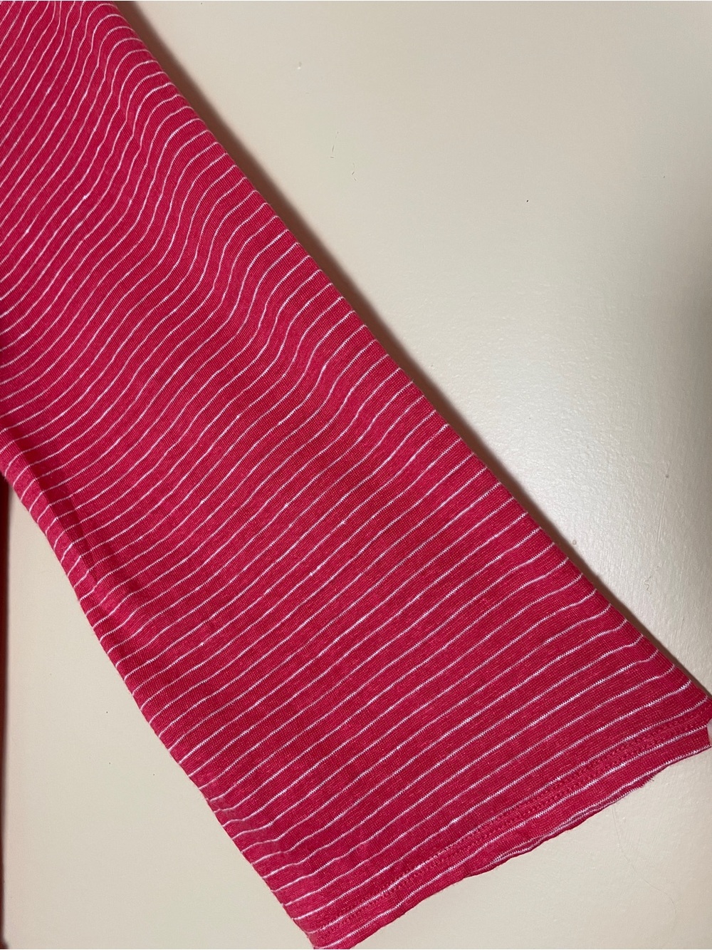Eileen Fisher Dress Size 1X Red Striped Organic Linen Pockets 3/4 Sleeves - Picture 9 of 12